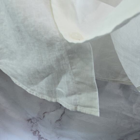 Everlane Shirt Mens White Linen Long Sleeve Button Down European Flax - Picture 5 of 13